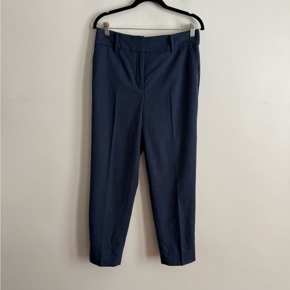 Talbots Luxe Wool Slim Ankle Pant Classic Navy Blue Trousers - Picture 1 of 6